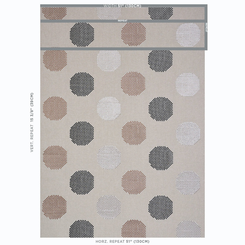 Hansen Embroidery Fabric, Brown/Neutral