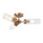 3-Light Dimmable  Ribbed Glass Semi Flush Mount