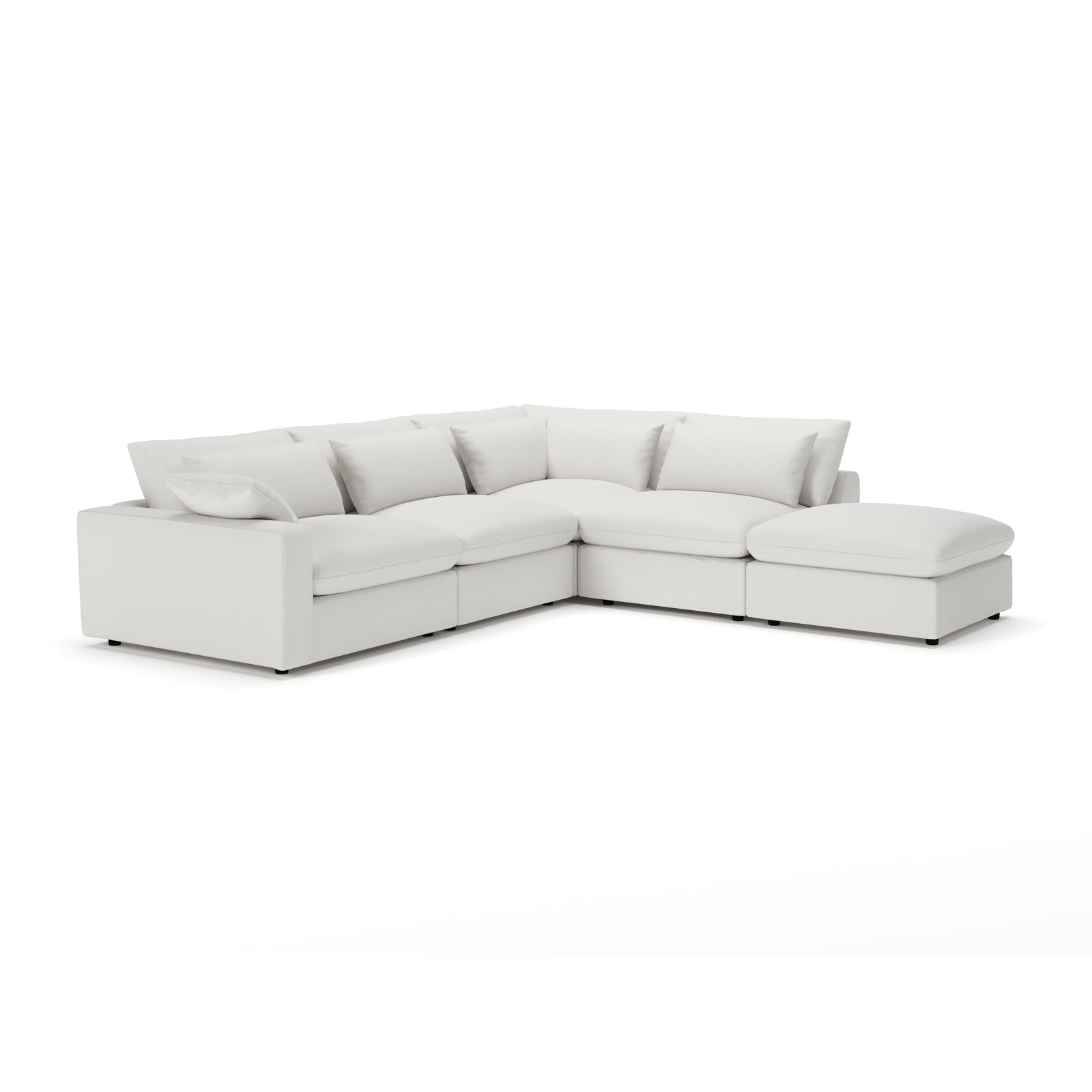 Remy Sectional, Right Hand Facing, Macarena Beige Basketweave