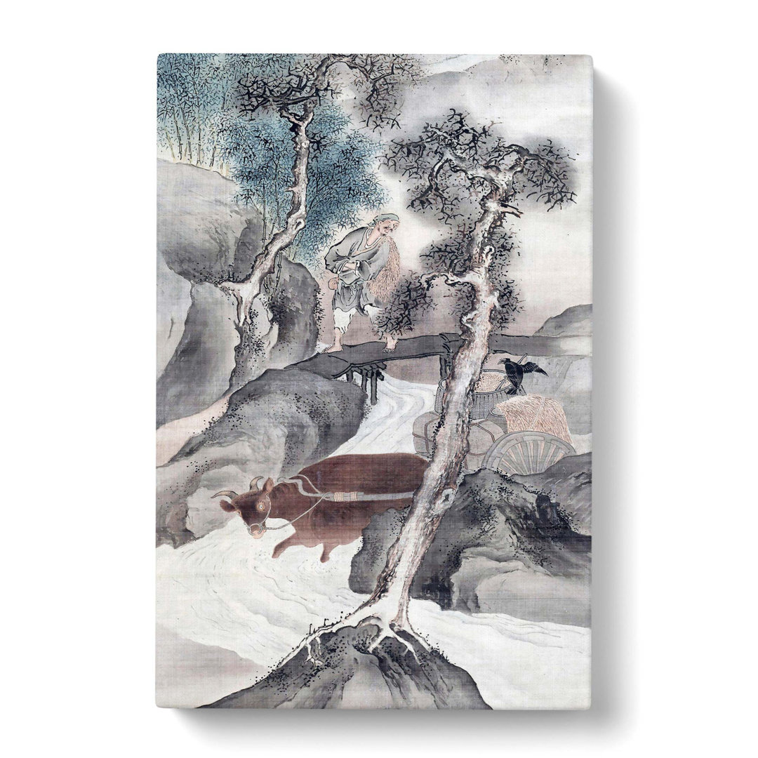 Water Buffalo Returning Home by Yosa Buson - Wrapped Canvas