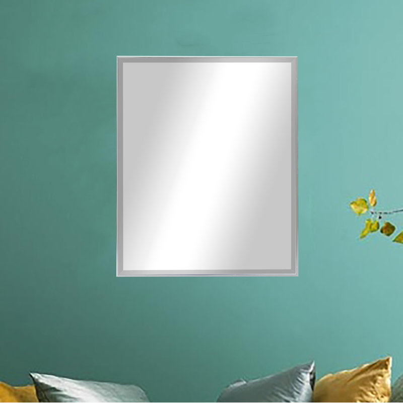 Derosier Metal Flat Wall Mirror, 27" H x 27" W