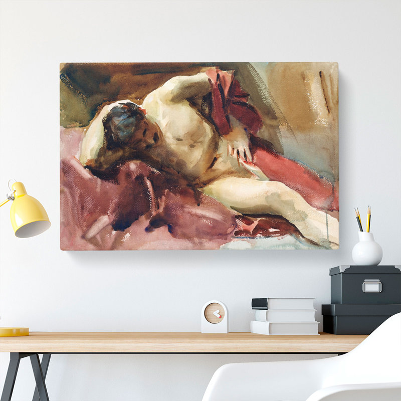 Italian Model by John Singer Sargent - Wrapped Canvas Painting, 35cm H x 50cm W x 3cm D