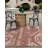 Loreen Geometric Machine Woven Rectangle Polypropylene Indoor / Outdoor Area Rug in Rust Red-1970729306