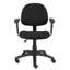 Chaise pivotante Jea, accoudoirs réglables, tweed noir, roues-117561199