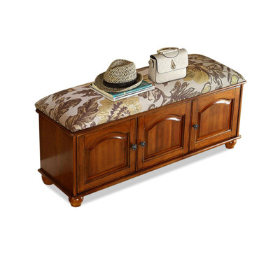 Beige Upholstered Bench