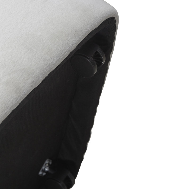 Faouzi Accent Dining Chair W/ Casters, Ivory Polyester