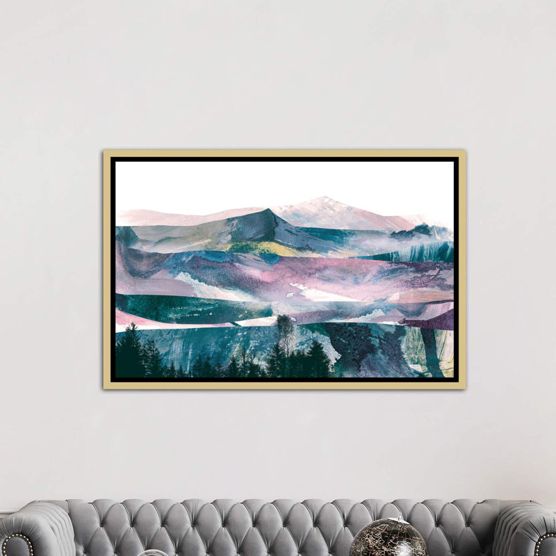 « rose range » par dan hobday-print, Toile encadrée d'or, H 32 po x l 48 po x P 1,5 po