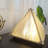 Triangular Pyramid Table Lamp Stainless Steel Base Desk Lamp