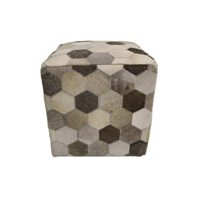 Chelita Leather Ottoman by Millwood Pines