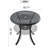 30.71-inch Cast Aluminum Patio Dining Table With Frame and Umbrella Hole