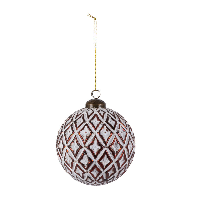 Ornement en losange blanc délavé, 2 styles variés