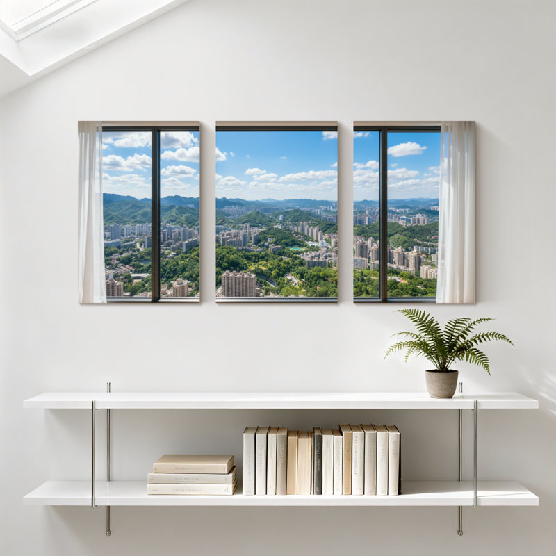 «Scenic & Cityscapes», ensemble de 3 impressions sur toile, H 24 po x l 48 po