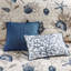 Ensemble de courtepointe côtière en microfibre brossée avec coussins bleus - double / grand