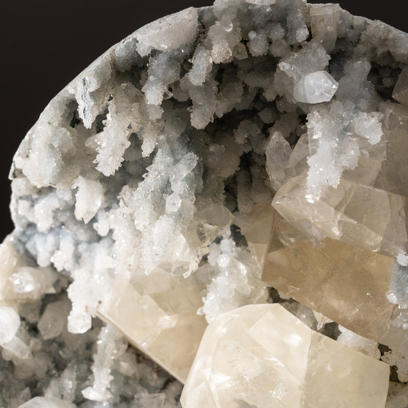 Genuine Calcite with Apophyllite Geode