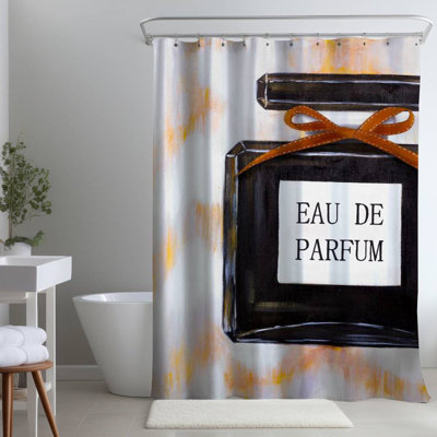 Shower Curtain MI22 – Polyester Shower Curtain, Dye Sublimation Print, 71" W × 74" L