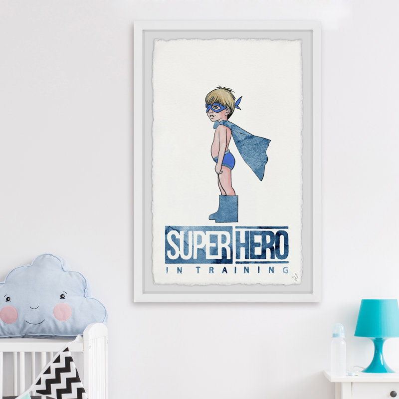 «Petit super-héros en formation» par Yandel, H 36 po x l 24 po x P 1,5 po