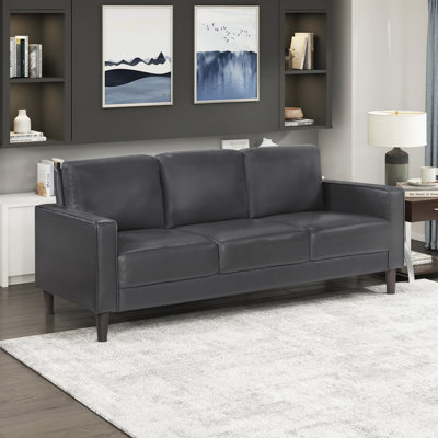 Mitka 77" W Faux Leather Sofa 