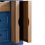Armoire de cuisine de 135 cm (53,2 po), armoire de rangement de 180 cm (71 po) de profondeur avec 4 portes pliantes, 5 tiroirs, casiers à bouteilles et prise électrique, bleue-1386446208