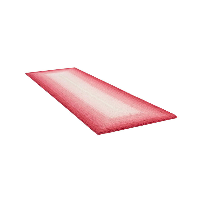  Ombre Wool Rug, Runner 2'7'' x 12', Pink