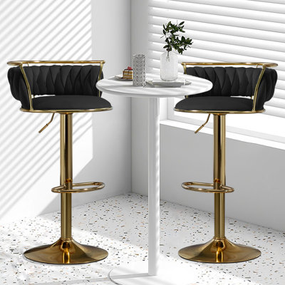 Tabouret de bar pivotant avec dossier Ginko