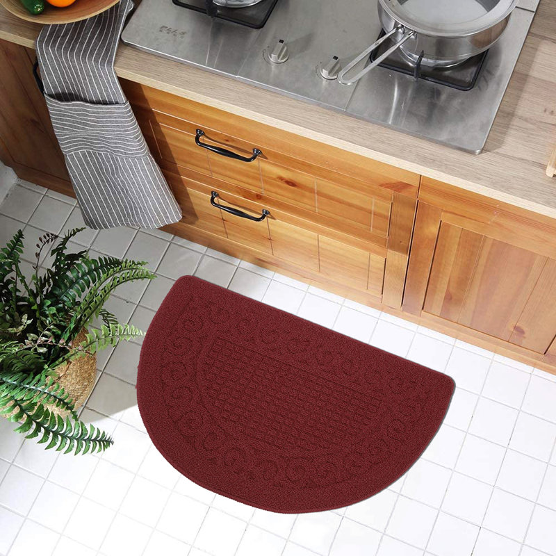 Tapis de cuisine Zaliya Home Decor, Bourgogne