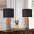 Jaasir 27‘’ Tall Antique Table Lamps with USB and LED Bulbs (Set of 2)