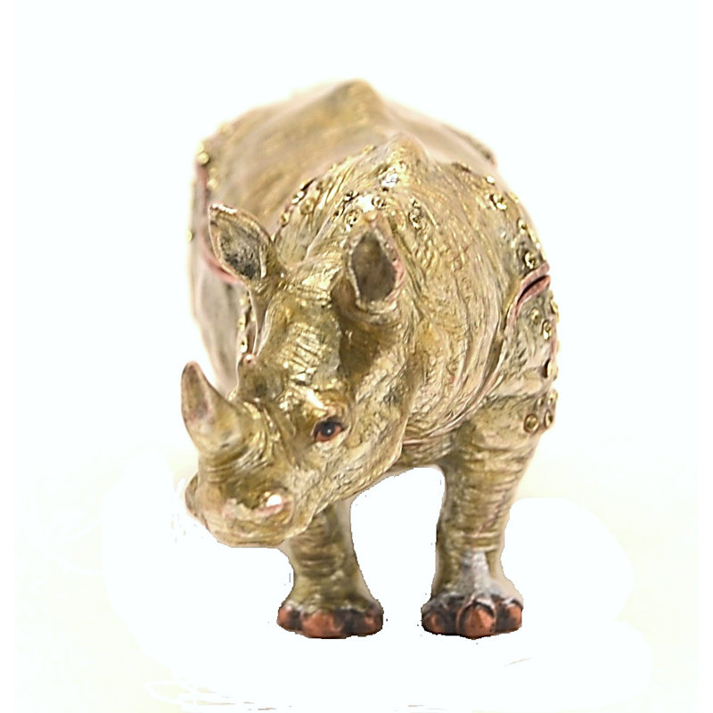 Rhinoceros Metal Decorative Box