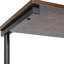 Rustic Brown Height Adjustable Mobile Computer Desk