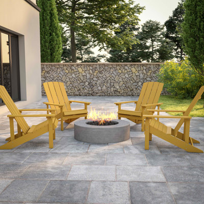 Chaises Adirondack d'extérieur en résine de polyester toutes saisons Balasi