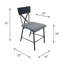 Chaise de bureau en chêne antique et gris sable - siège rembourré épais pour le soutien du dossier, fabrication en bois composite, bois moderne en métal, design