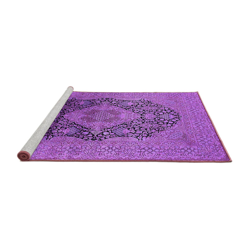 Tapis mauve Mid-Century 2460, Carré 7 pi