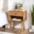 Mid-Century Solid Wood 1-Drawer Nightstand