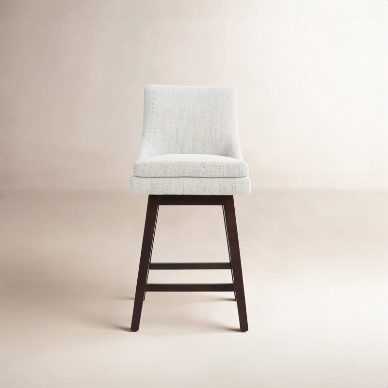 Tabouret de bar pivotant Zahara Neri, Tabouret prestige ivoire / brun