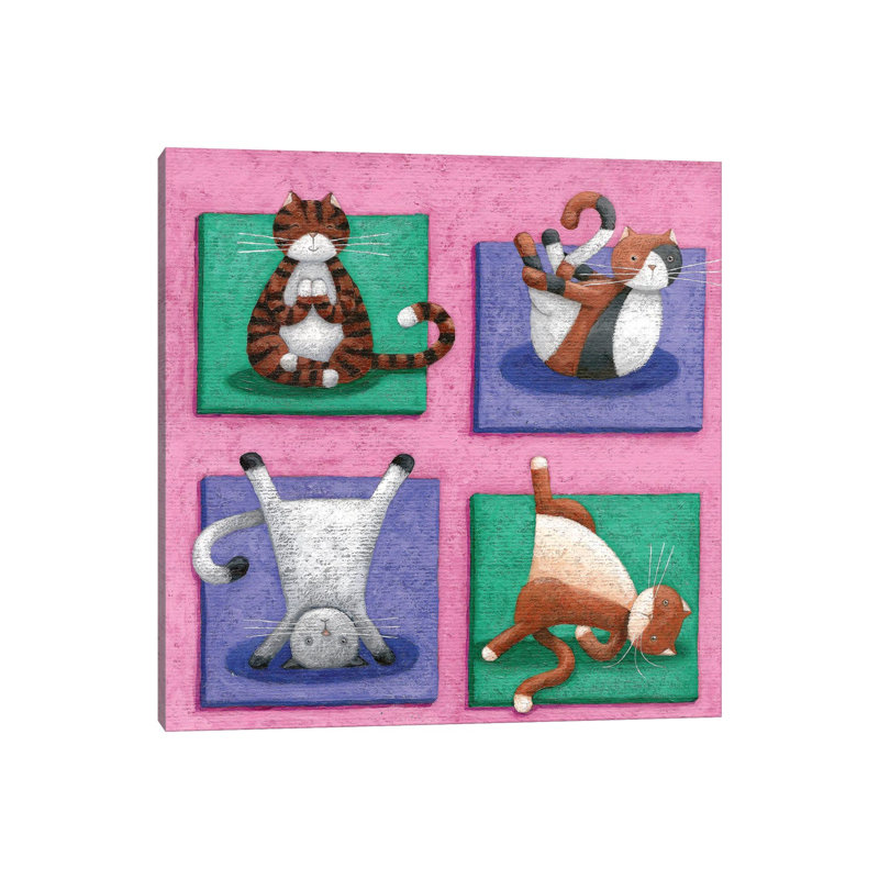 Yoga For Cats by Peter Adderley - Wrapped Canvas Gallery-Wrapped Canvas Giclée, 30.48 cm H x 30.48 cm W