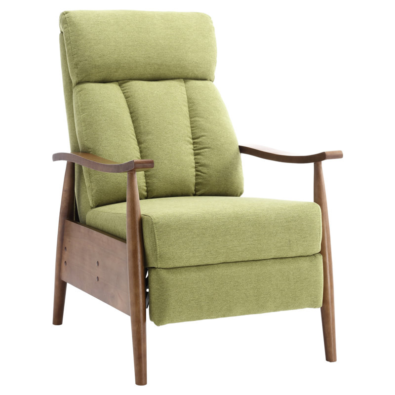 Fauteuil inclinable rembourré avec assise lombaire inclinable pour un siège confortable, Vert olive