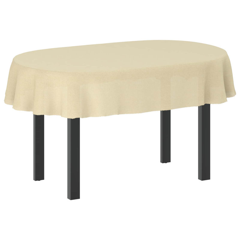  Table Cloth Tablecloth Dining Cover Kitchen Living Room Polyester Decor, 180 cm L, Cream White, 1