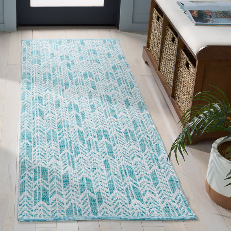 Legaspi Hand Woven Performance Chevron Rug, Runner 2'3" x 7'