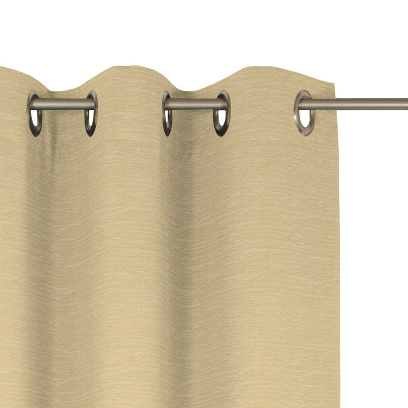 Breedlove Eyelet Room Darkening Single Curtain, 270cm Width x 245cm Drop, Beige