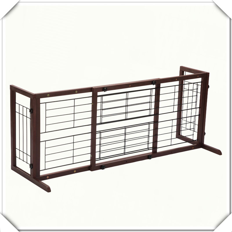 Barrière réglable pour animaux en bois