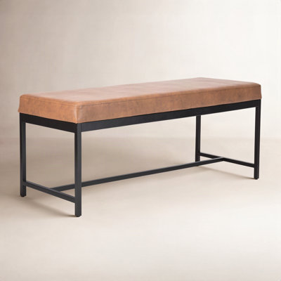 Alcott Faux Leather Upholstered Bench