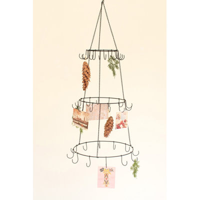  Arbre suspendu en métal pour ornements des Fêtes - H 42,9 po