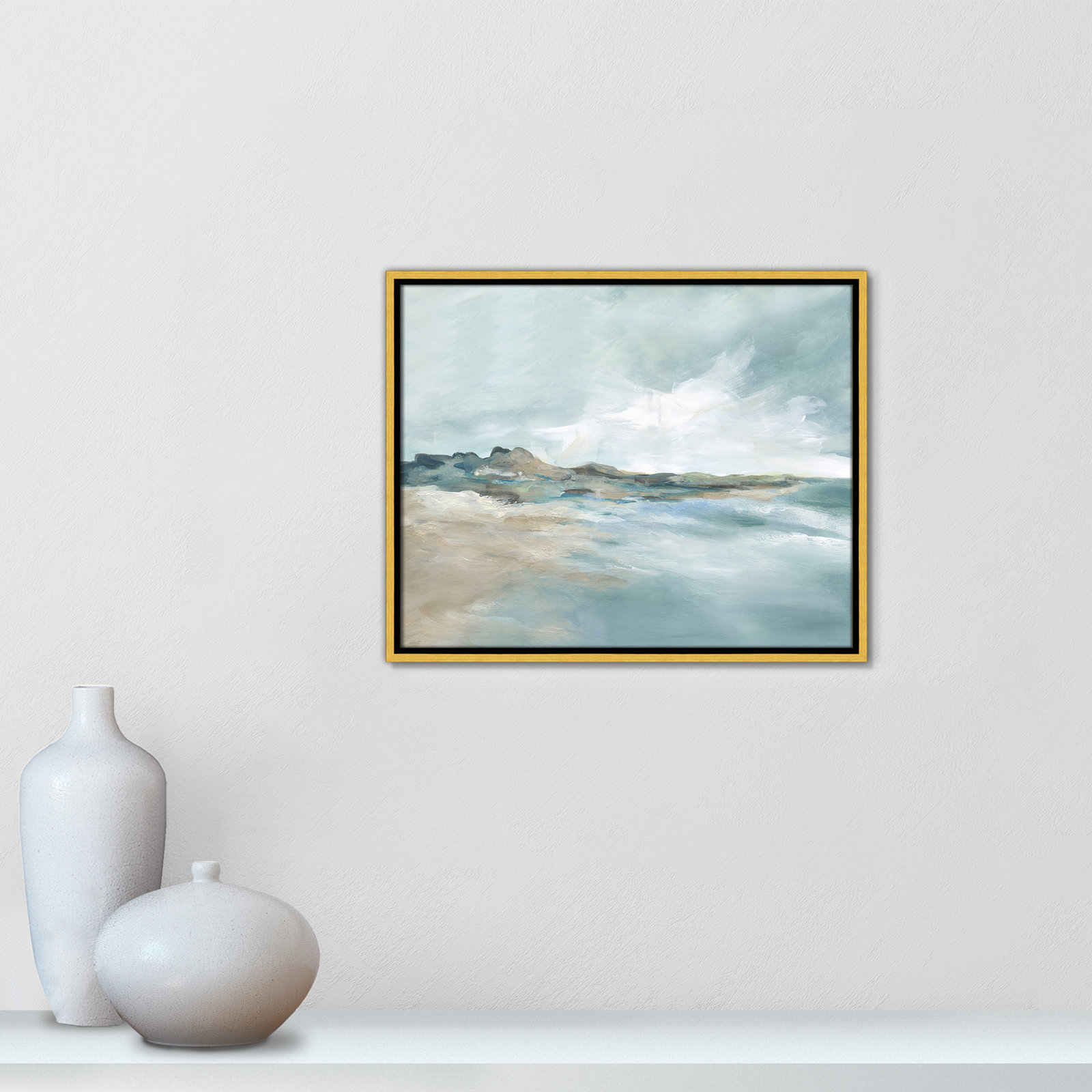 Coralie "Sandpoint" Print by Carol Robinson, 17.5" H x 21.5" W, Gold