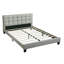 Tête de lit moderne gris avec lit double et lit plateforme: Polyfibre et mousse-747740496-747740497