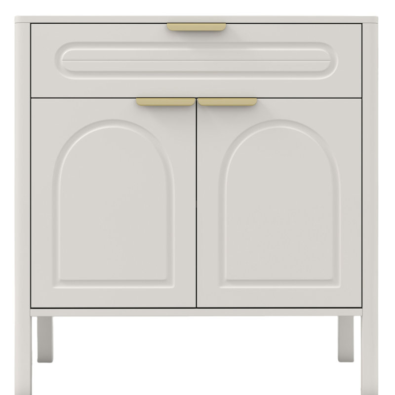 Armoires d'appoint avec portes et tiroirs, White