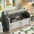 Linen Upholstered Storage Bench-2036836944