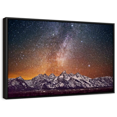 Milky Way Over Grand Teton Canvas Print