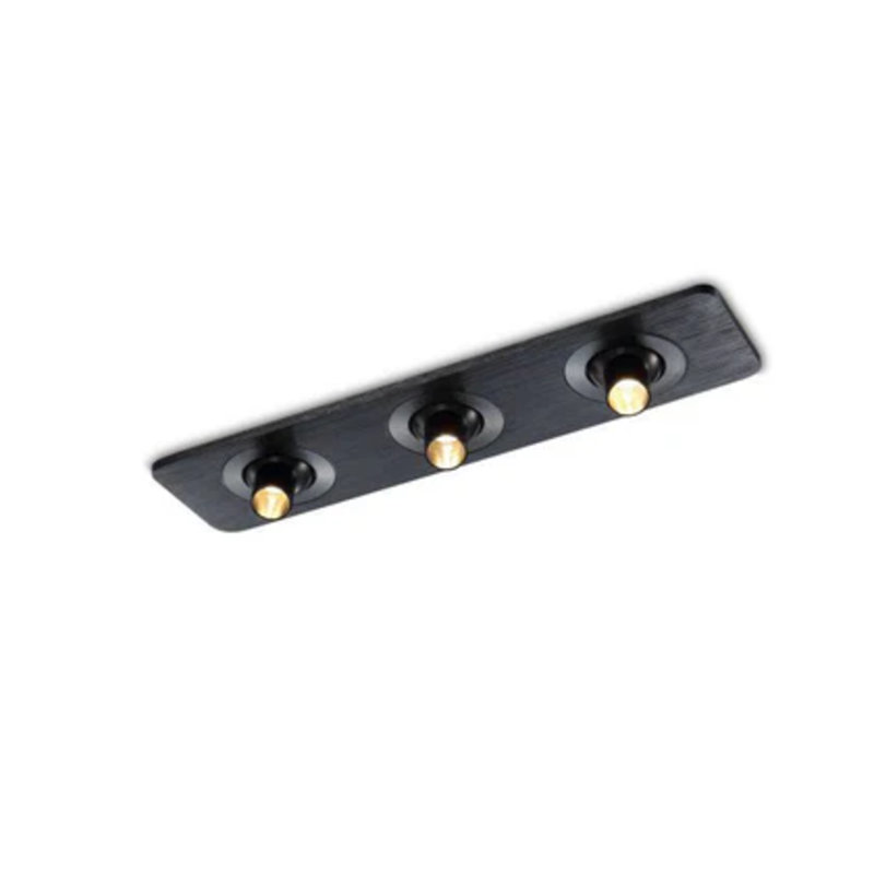 UltraBeam 3 Watt Black Triple Recessed Display Cabinet Spotlights