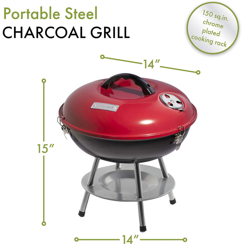 Barbecue au charbon portatif avec fumoir GLOBAL GIRLS LLC