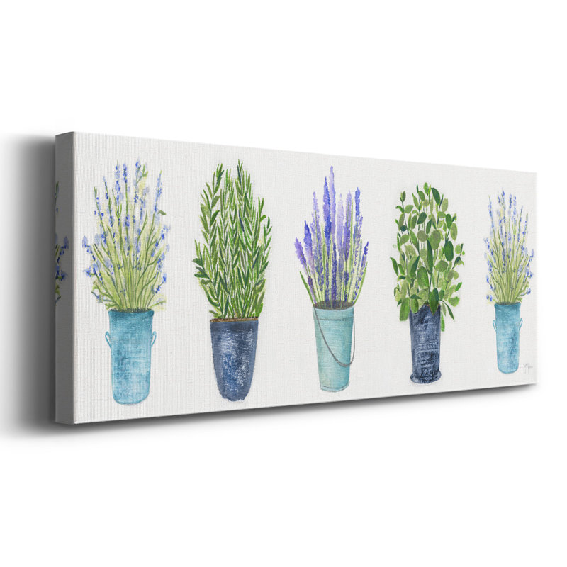" Herbs In A Row ", 8" H x 20" W x 1.5" D