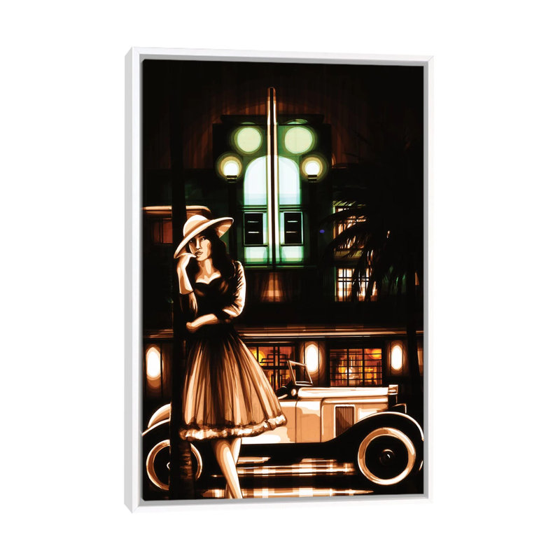 South Beach Nights by Max Zorn - Print on Canvas, White Framed, 152.5 cm H x 101.5 cm W
